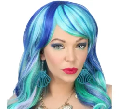 Orecchini Conchiglia Glitter Blu