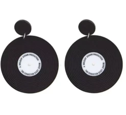 Orecchini con dischi in vinile