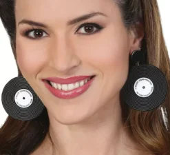 Orecchini con dischi in vinile