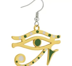 Orecchini con l'occhio di Horus del faraone egizio