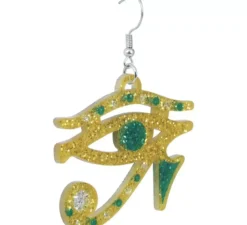 Orecchini con l'occhio di Horus del faraone egizio