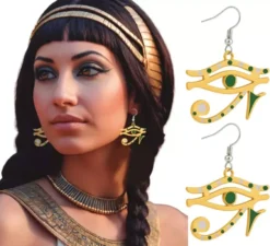 Orecchini con l'occhio di Horus del faraone egizio