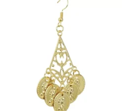 Orecchini con moneta in metallo da 5 cm