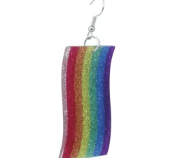 Orecchini con nastro arcobaleno