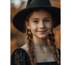 Orecchini e collana di zucca