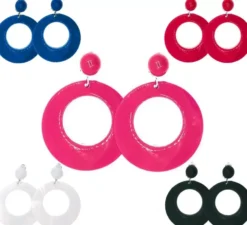 Orecchini Flamenco Cerchio Medio 6 cm in diversi colori