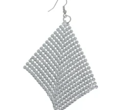 Orecchini in metallo argentato da 9 cm