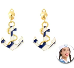 Orecchini marinaio con ancore blu