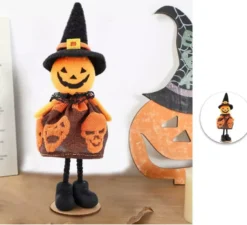 Ornamento bambola zucca 17 cm