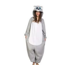Orso grigio costume con grandi occhi per bambini