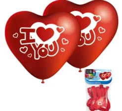 Pack 10 I Love You Cuore Palloncini 80 cm perimetro