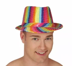Paillettes cappello gangster in vari colori