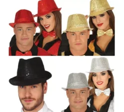 Paillettes cappello gangster in vari colori