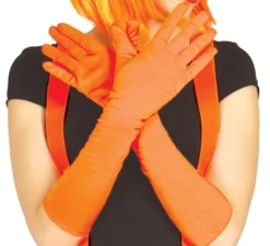 Paio di guanti al neon arancione da 45 cm
