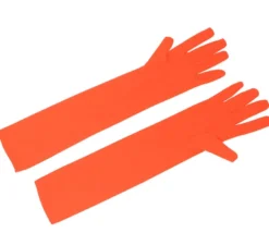 Paio di guanti al neon arancione da 45 cm