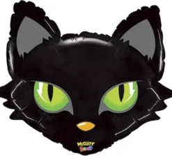 Palloncino foil metallizzato di gatto nero di 71 cm