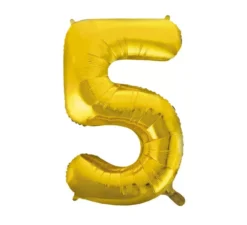 Palloncino Foil Numero 5 Colore Oro 86 cm