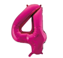 Palloncino Foil Numero 4 Colore Rosa 86 cm