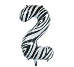 Palloncino Foil Numero 2 Zebra Colore 86 cm