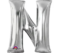Palloncino Lettera N Colore argento 86 cm