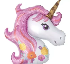 Pallone in lamina unicorno magico 83x73 cm