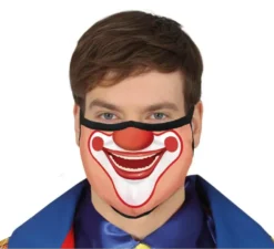 Panno Maschera 3 pieghe adulti Circo Clown