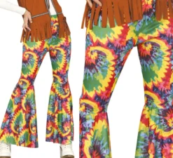 Pantaloni a campana hippie stampati