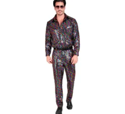 Pantaloni a pois multicolor da uomo