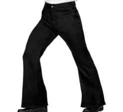 Pantaloni da discoteca neri anni '70 da uomo