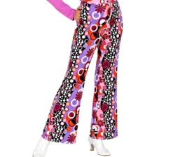 Pantaloni da discoteca stile Groovy anni '70 da donna