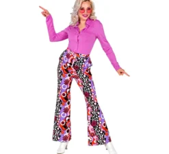 Pantaloni da discoteca stile Groovy anni '70 da donna