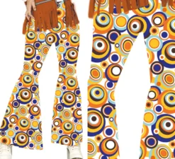 Pantaloni da donna a pois anni '70