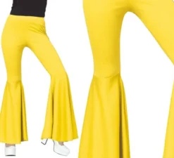 Pantaloni elastici con fondo a campana taglia M (media) in vari colori da donna