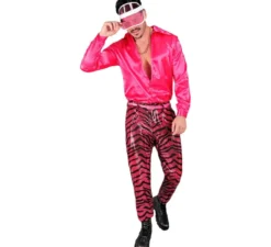 Pantaloni fucsia da uomo Fiesta con stampa animalier