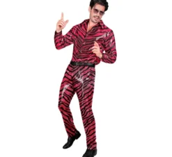 Pantaloni fucsia da uomo Fiesta con stampa animalier