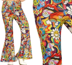 Pantaloni Hippie Peace and Love da donna
