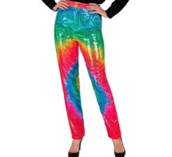 Pantaloni multicolori neon da donna