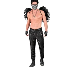 Pantaloni neri con paillettes per uomo