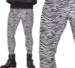 Pantaloni rock con stampa zebrata per adulti