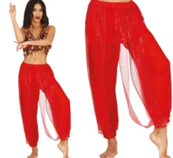 Pantaloni rossi di danza del ventre