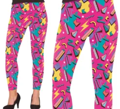Pantaloni stampati anni '80 da donna