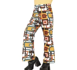 Pantaloni stampati a quadri anni '70 per adulti