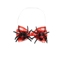 Papillon rosso con ragni neri