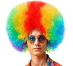Parrucca Afro Arcobaleno da 180 gr