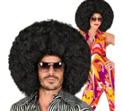 Parrucca afro gigante in vari colori in scatola