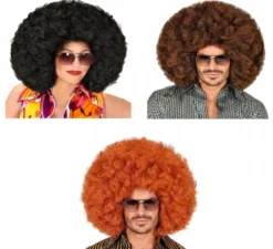 Parrucca afro gigante in vari colori in scatola