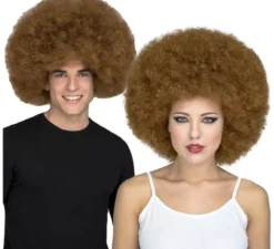 Parrucca afro marrone extra large
