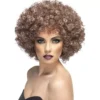 Parrucca afro marrone ramato a stoppino