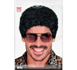 Parrucca afro per adulti effetto bagnato