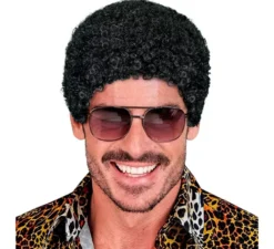 Parrucca afro per adulti effetto bagnato